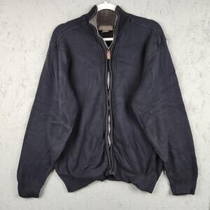 Tricots St Raphael Sweater Mens 2XL Full Zip Knit Pullover Jacket Preppy Golf